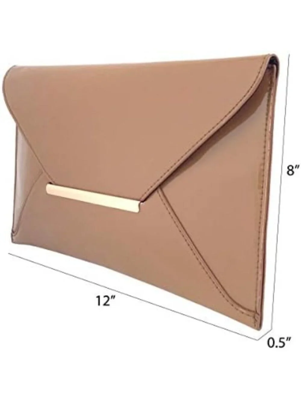 Chic Faux Patent Leather Envelope Clutch Bag | Stylish Candy Color Purse